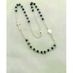 Collana in cristallo con moschettone