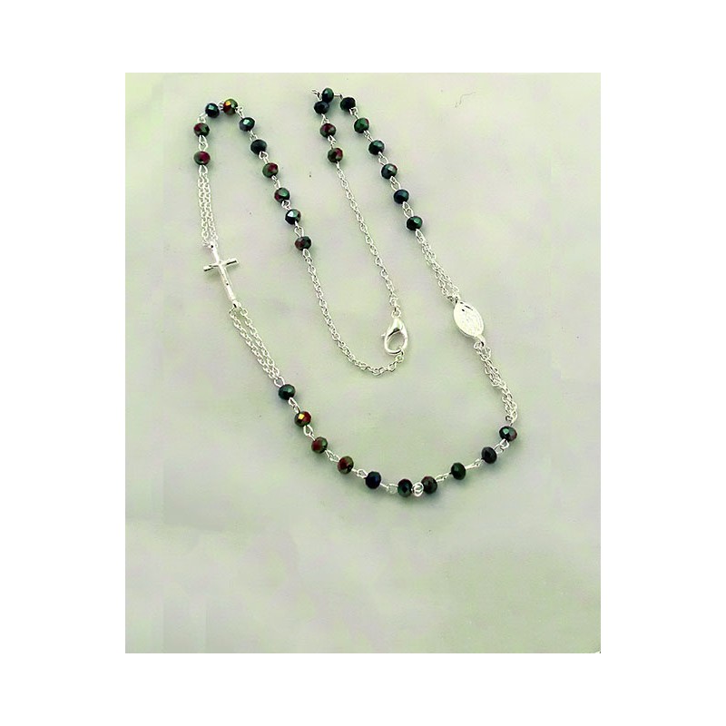 Collana in cristallo con moschettone