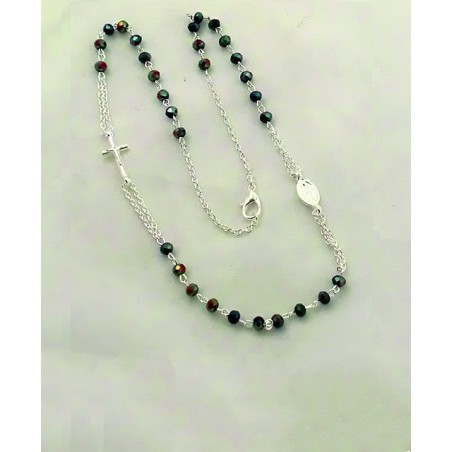 Collana in cristallo con moschettone