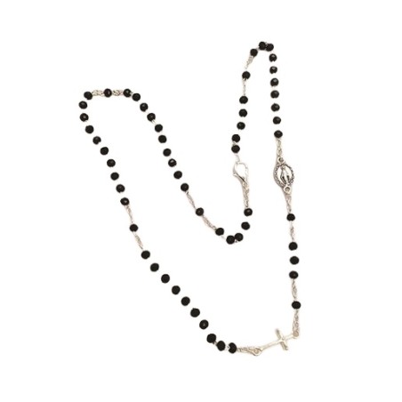 Collana rosario in cristallo con cofanetto