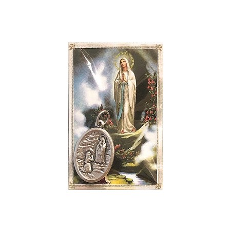 Confezione medaglia Madonna di Lourdes