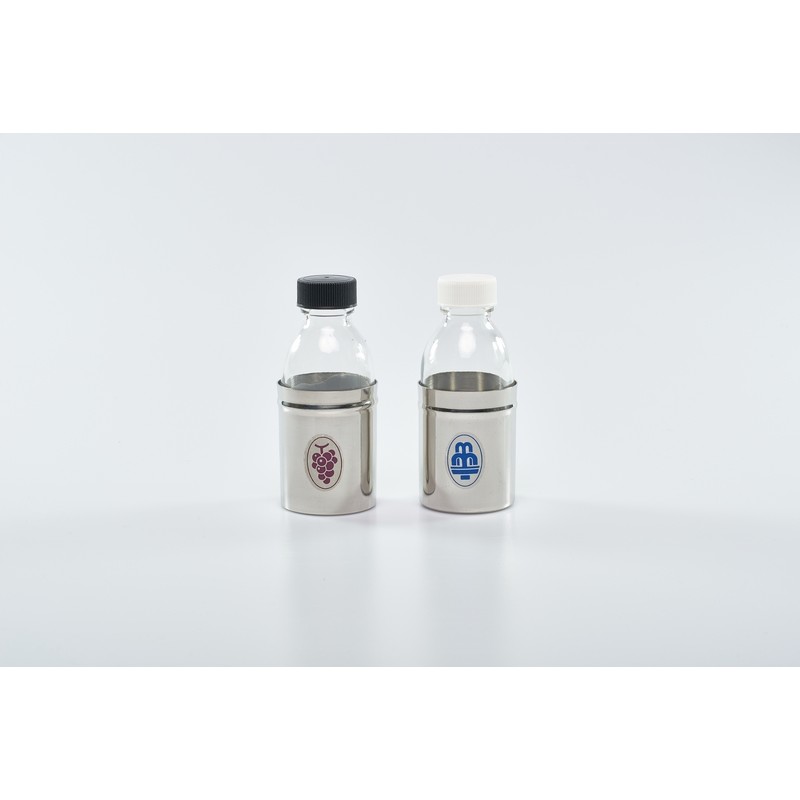 Coppia bottiglie con corazza 125 cc.