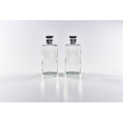 Coppia bottiglie cristallo per acqua e vino