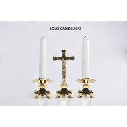 Coppia candelieri bossolo cm. 4