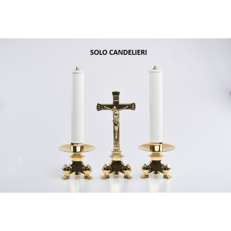 Coppia candelieri bossolo cm. 4