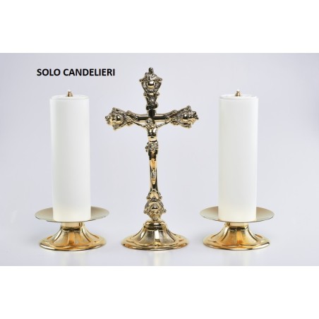 Coppia candelieri bossolo cm. 5