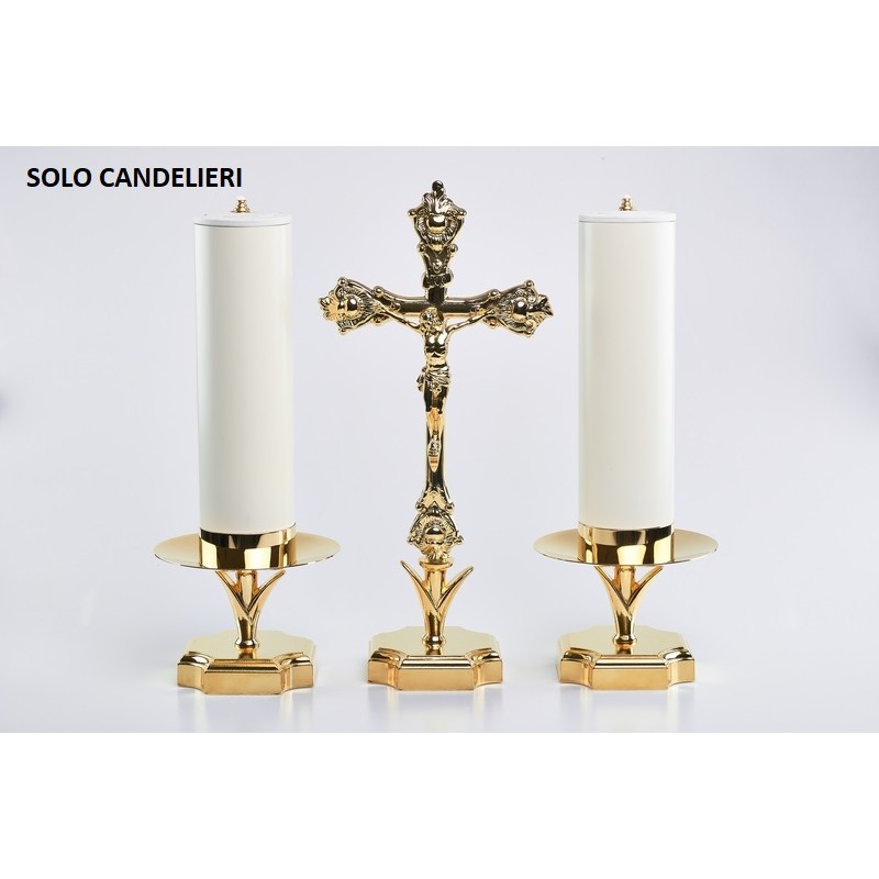 Coppia candelieri quadri completi  Ø cm. 8