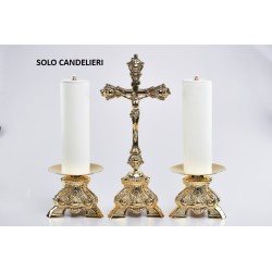 Coppia candelieri stile Barocco ricco completi