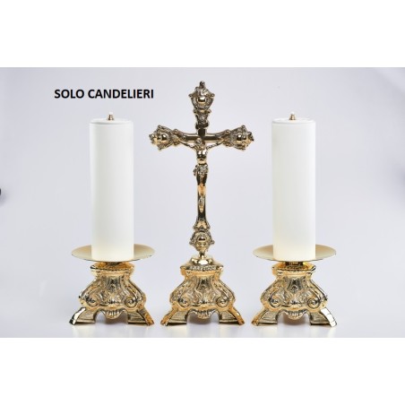 Coppia candelieri stile Barocco ricco completi