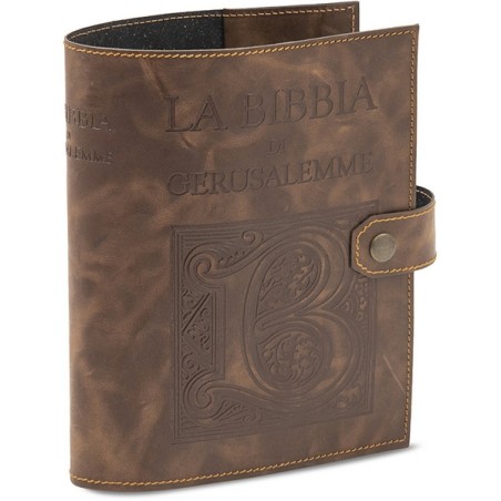 Copri Bibbia di Gerusalemme stampa caldo cuoio rigenerato