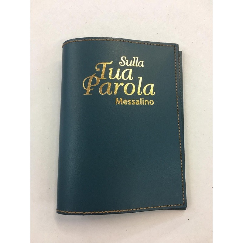 Copri Messalino in vero cuoio "Sulla Tua Parola"