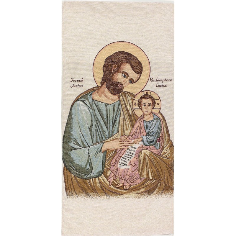 Copriambone ricamo a telaio San Giuseppe