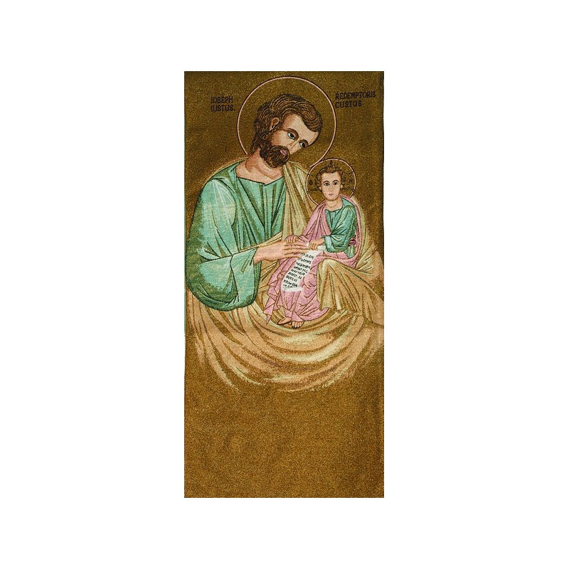 Copriambone ricamo a telaio San Giuseppe