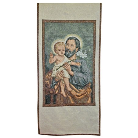 Copriambone ricamo a telaio San Giuseppe