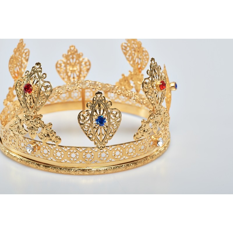 Corona Ducale Ø 10 in ottone dorato 24k