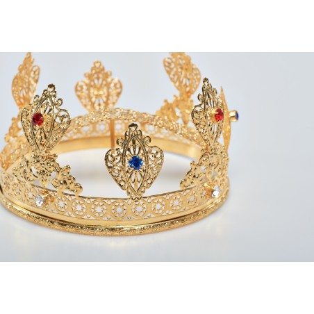 Corona Ducale Ø 10 in ottone dorato 24k