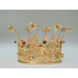Corona Reale Ø 15 in ottone dorato 24k