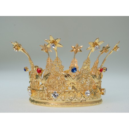 Corona Reale Ø 8 in ottone dorato 24k