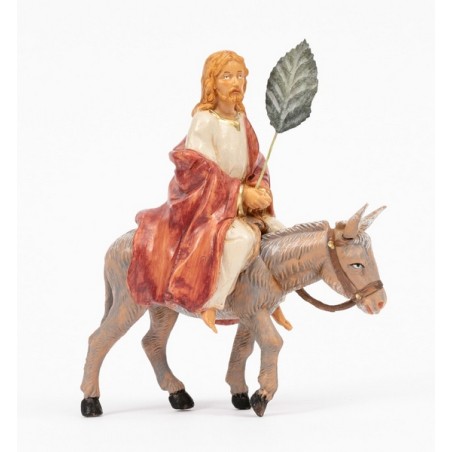 Gesù su asino domenica delle palme cm. 12