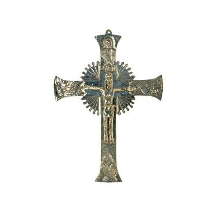Croce da muro in ottone