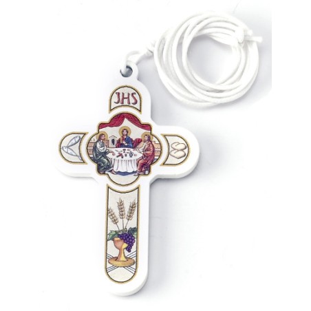 Croce in legno con cordoncino