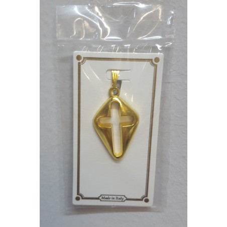 Croce in metallo corpo inciso