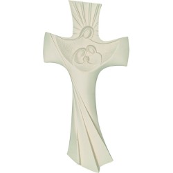 Croce in resina Sacra Famiglia cm. 29