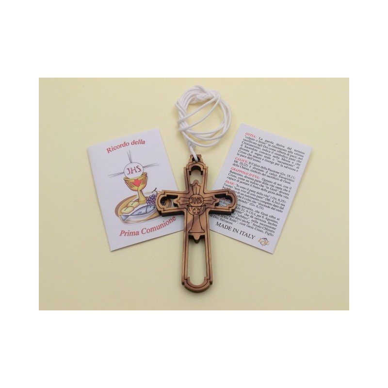 Croce in ulivo con cordoncino