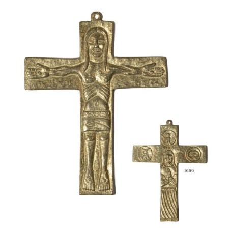 Croce Neocatecumenale in ottone cm. 15x12