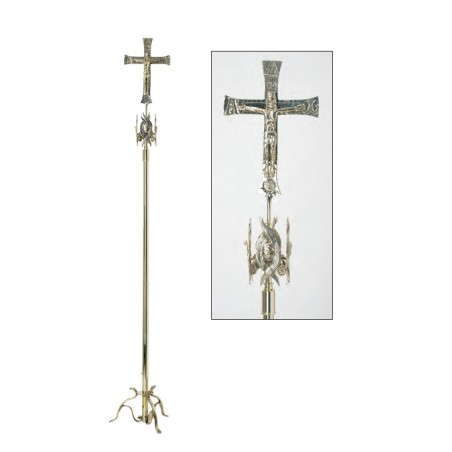 Croce Neocatecumenale MERKABÀ in ottone argentato