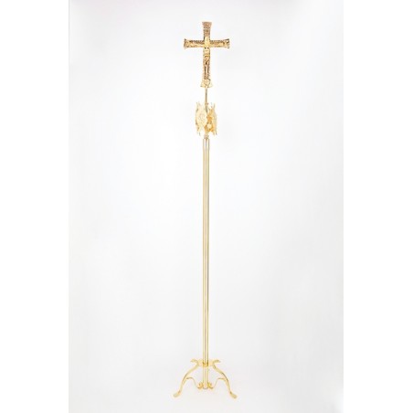 Croce Neocatecumenale MERKABÀ in ottone con doratura 24k