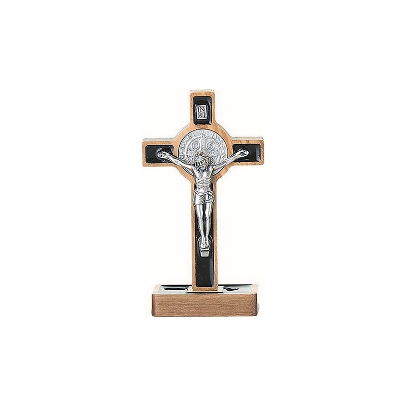 Croce S. Benedetto in ulivo con intarsio cm. 13