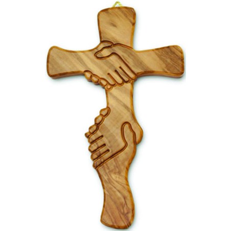 Croce ulivo amicizia cm. 28