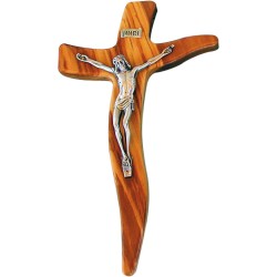 Croce ulivo cm. 25 corpo peltro