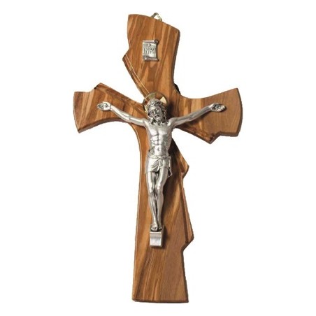 Croce ulivo corpo metallo cm. 21