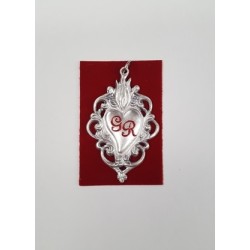 Cuore votivo - grazia ricevuta metallo - f.to cm. 8x5