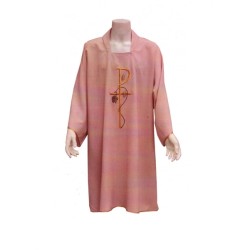 Dalmatica in poliestere con ricamo spiga e uva