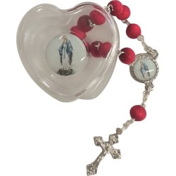 Decina profumata con cofanetto cuore Madonna Miracolosa
