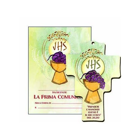 Diploma con croce in legno