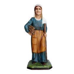 Donna anziana che porta la legna - presepio cm. 100