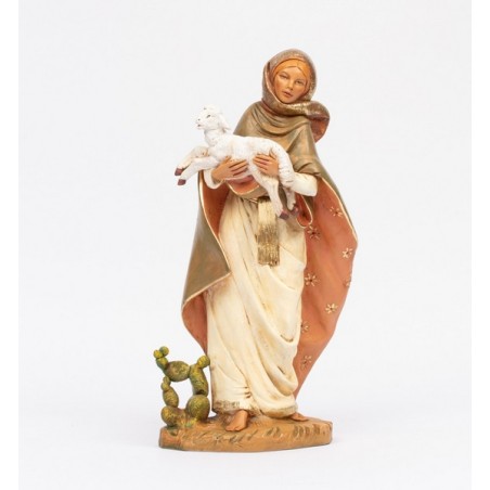 Donna con agnello in braccio cm 45