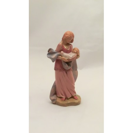 Donna con bambino in braccio cm 12