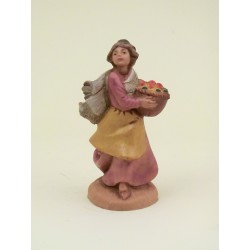 Donna con cesto cm. 6,5