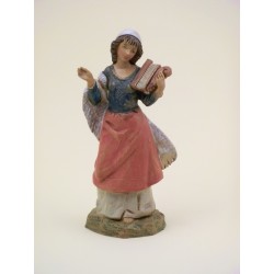 Donna con lira cm 12