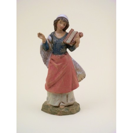 Donna con lira cm 12