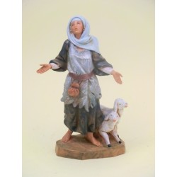 Donna con pecore cm 19