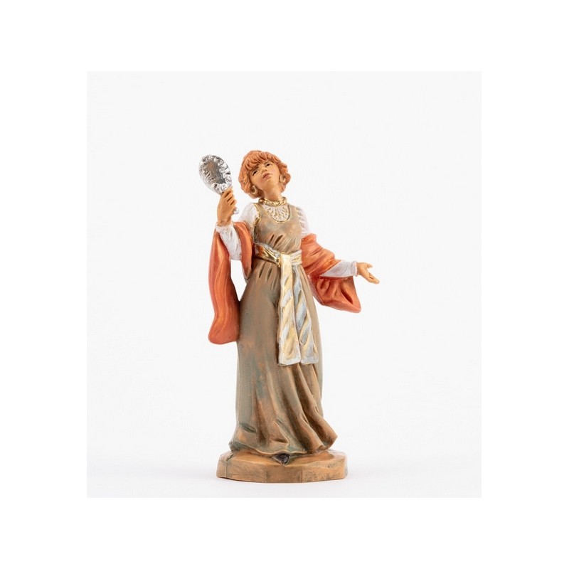 Donna con specchio cm 12