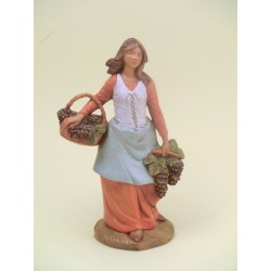 Donna con uva cm 19