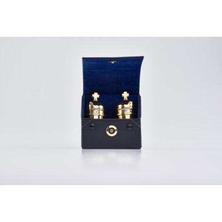 Due vasetti vintage oli santi in astuccio