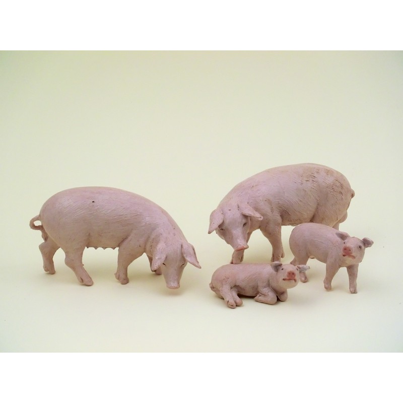 Famiglia maiali cm 12